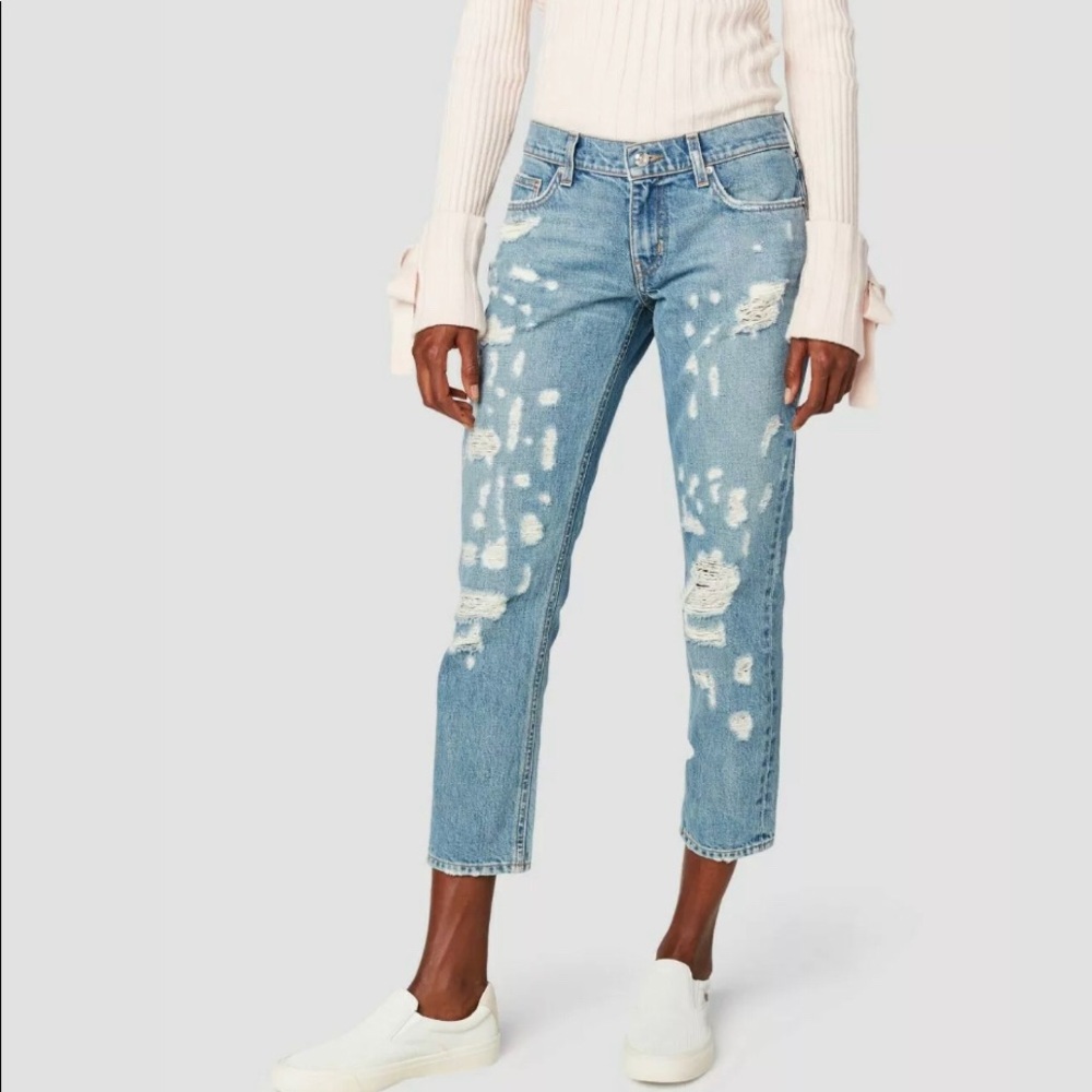 🆕Derek Lam 10 Crosby Mila Distress Straight Jean